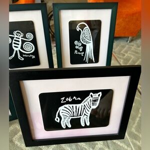 Frames - Jungle Art Cards for baby room.